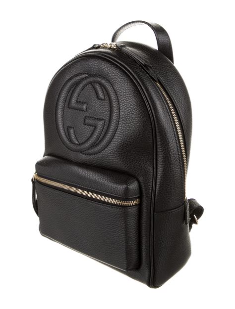 gucci pebbled calfskin soho chain backpack